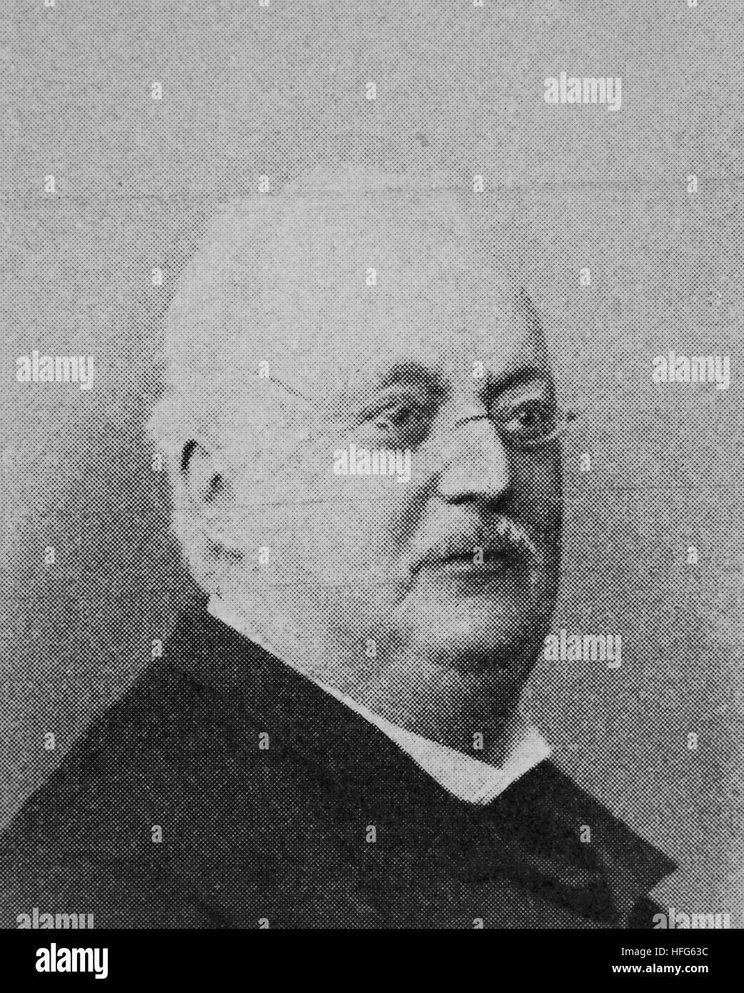 Conrad Ferdinand Meyer, war 1825-1898, ein Schweizer Dichter und historische Schriftsteller, Reproduktion Foto aus dem Jahr 1895, digital verbessert Stockfoto