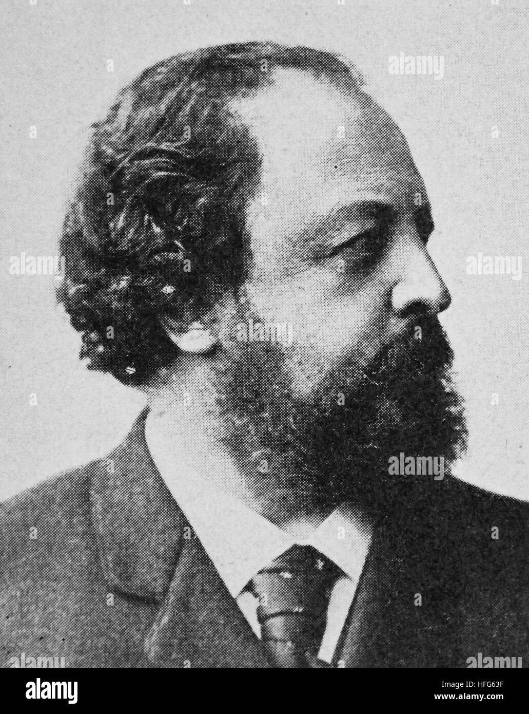 Paul Johann Ludwig von Heyse, war 1830-1914, eine angesehene deutsche Schriftsteller und Übersetzer, Reproduktion Foto aus dem Jahr 1895, digital verbessert Stockfoto