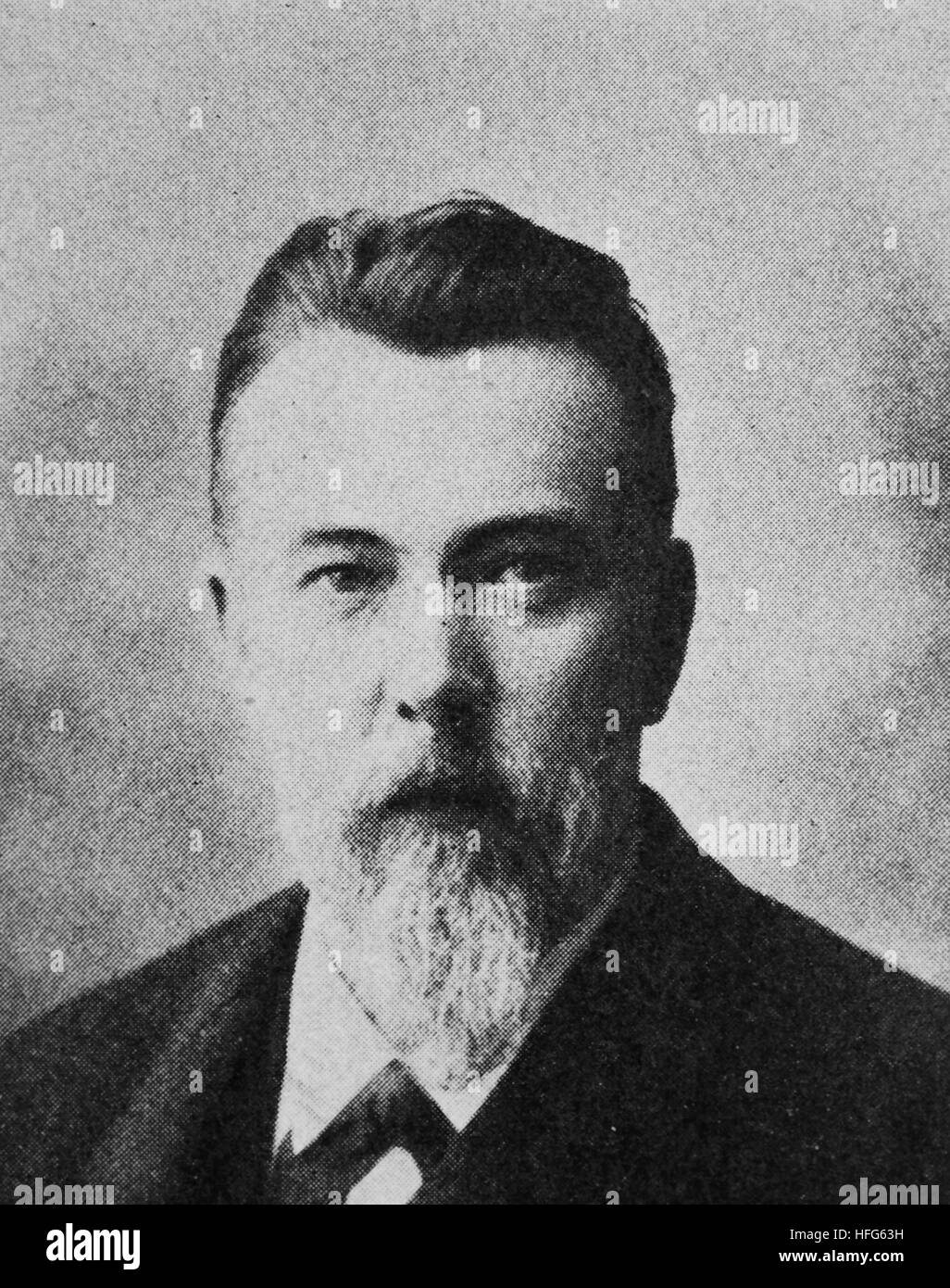 Wilhelm Hermann Jensen wurde 1837-1911, deutscher Schriftsteller und Dichter, Reproduktion Foto aus dem Jahr 1895, digital verbessert Stockfoto