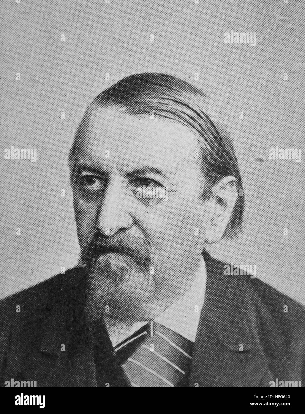 Rudolf Gottschall, wurde 1823-1909, ein deutscher Dichter, Dramatiker, literarischer Kritiker und Literaturhistoriker, Reproduktion Foto aus dem Jahr 1895, digital verbessert Stockfoto