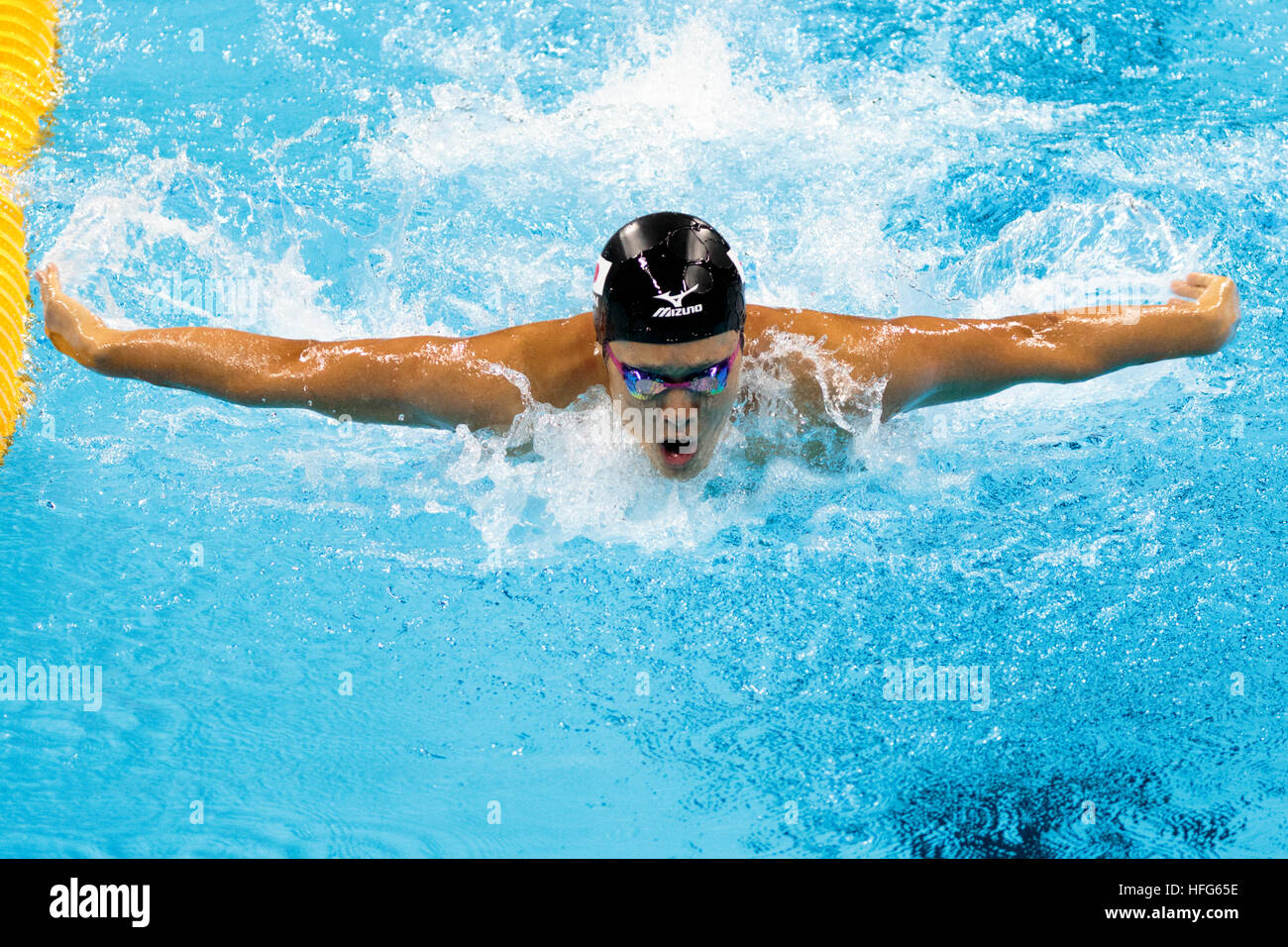 Rio De Janeiro, Brasilien. 8. August 2016. Masato Saka (JPN) im Wettbewerb mit den Herren 200m Schmetterling Hitze bei den Olympischen Sommerspielen 2016. © Paul J. Sutton / Stockfoto