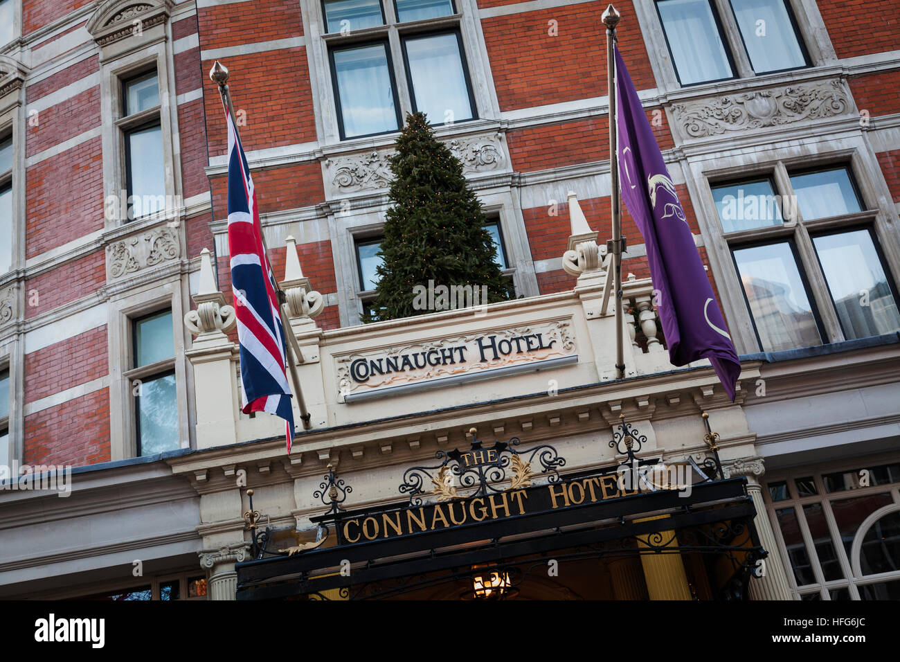 Das Connaught Hotel Mayfair Stockfoto