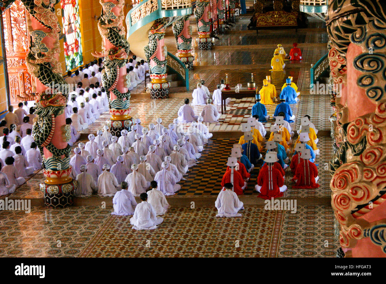 Cai Dai Tempel Ho-Chi-Minh-Stadt Stockfoto