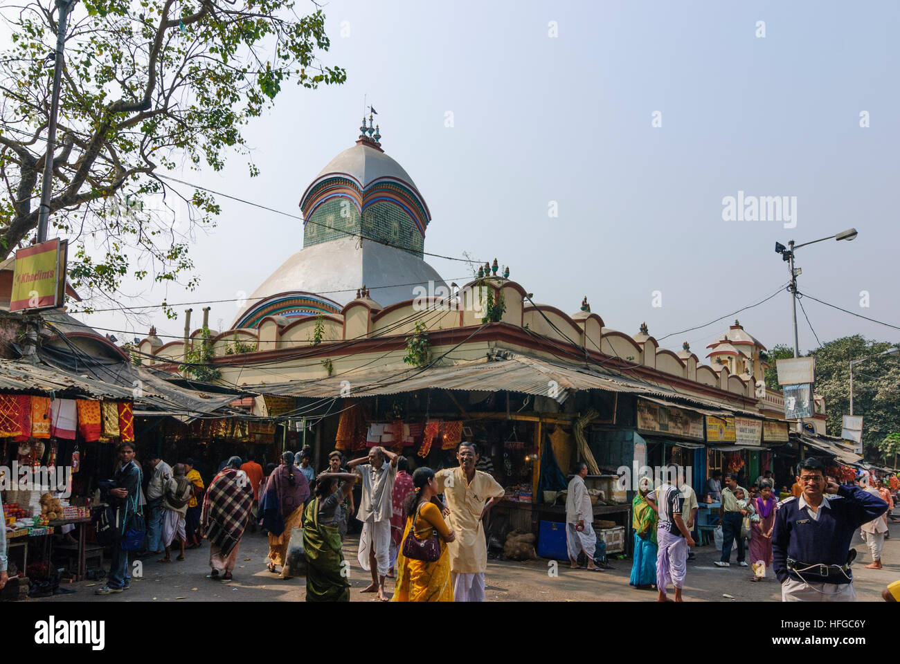 Kolkata (Calcutta, Kalkutta): Hindu Kali Tempel Kalighat, West-Bengalen, Westbengalen, Indien Stockfoto