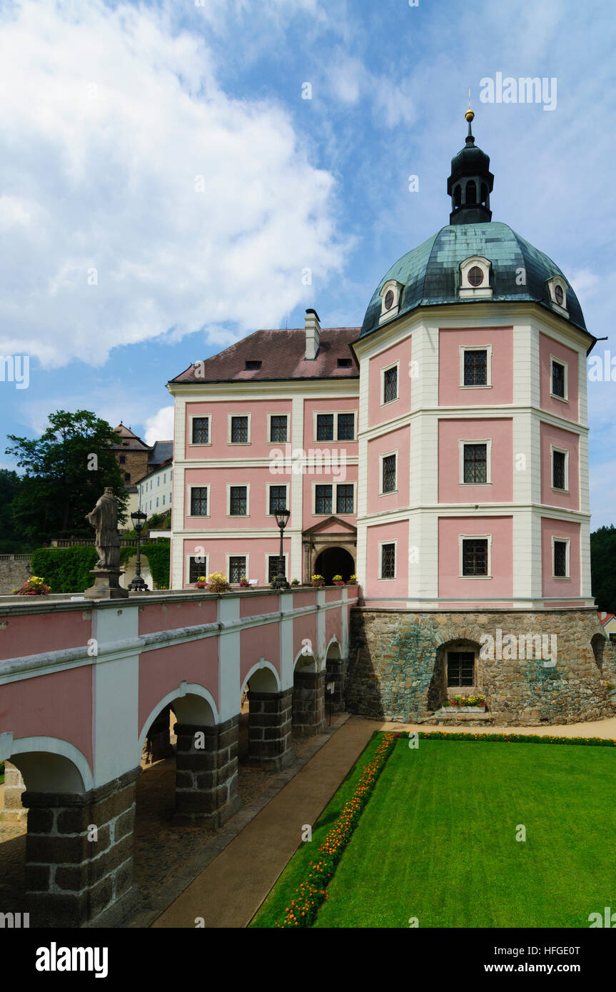 Becov nad Burgstädtchen (Petschau): Burg und Schloss Becov, Tschechische Repu-, Karlsbader Region, Bezirk Karlovy Vary Stockfoto