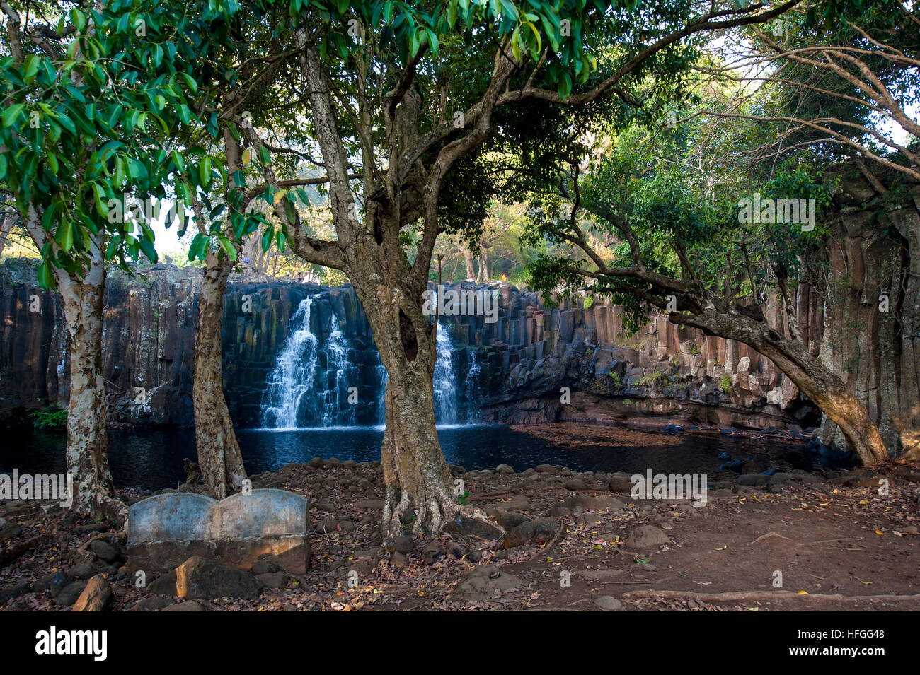 Rochester Falls in der Savanne Bezirk von Mauritius. Stockfoto