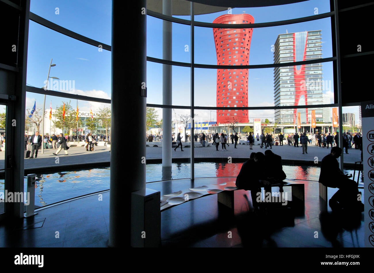 Fira Barcelona Gran Via. Messen. Plaza Europa, Hospitalet de Llobregat. Barcelona. Katalonien. Spanien. Stockfoto