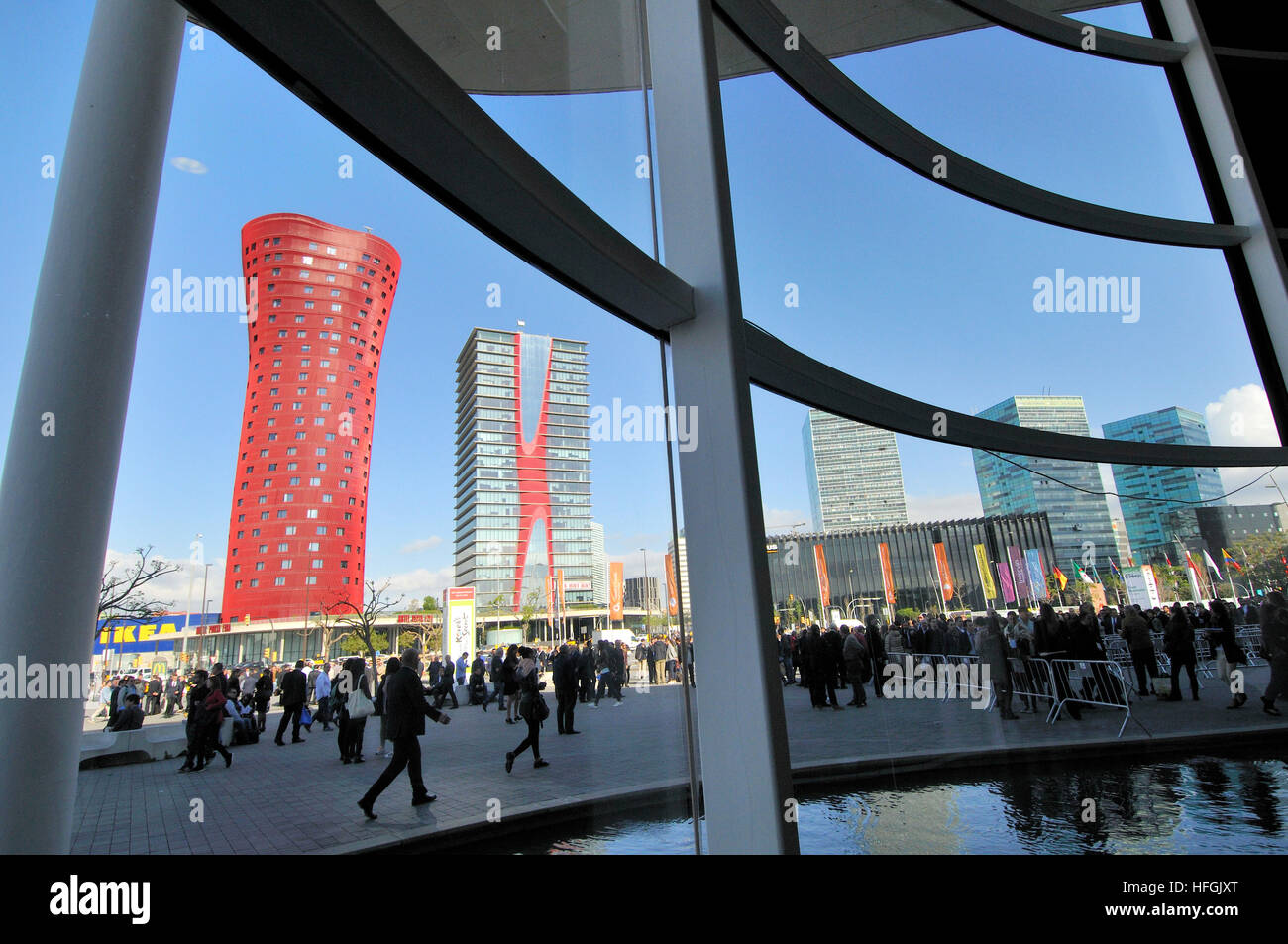 Fira Barcelona Gran Via. Messen. Plaza Europa, Hospitalet de Llobregat. Barcelona. Katalonien. Spanien. Stockfoto