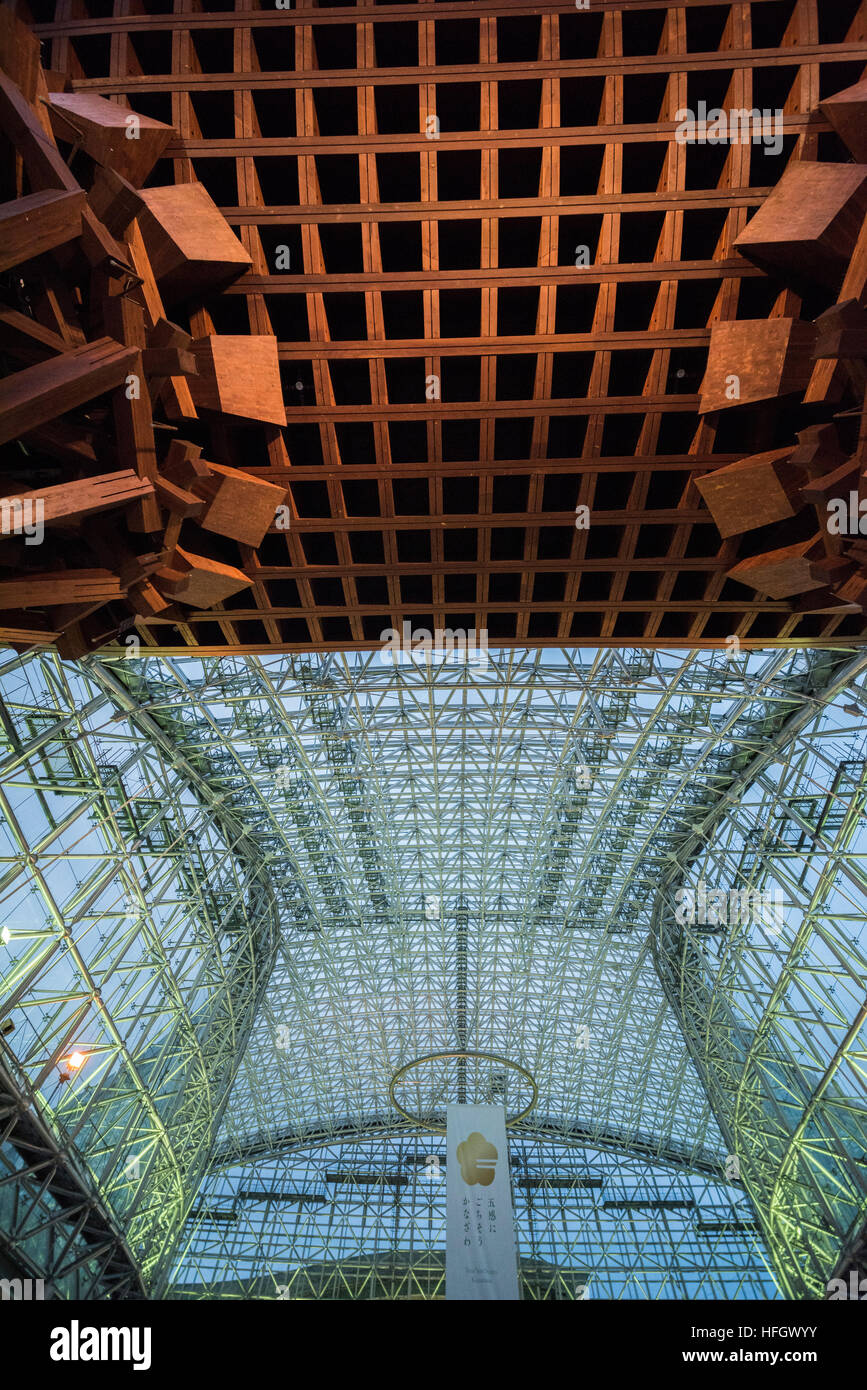 Kanazawa Bahnhof, Kanazawa City, Präfektur Ishikawa, Japan Stockfoto