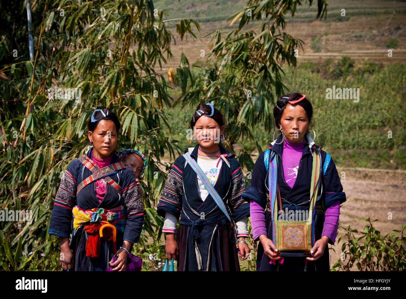 Stamm Leben in Vietnam Stockfoto