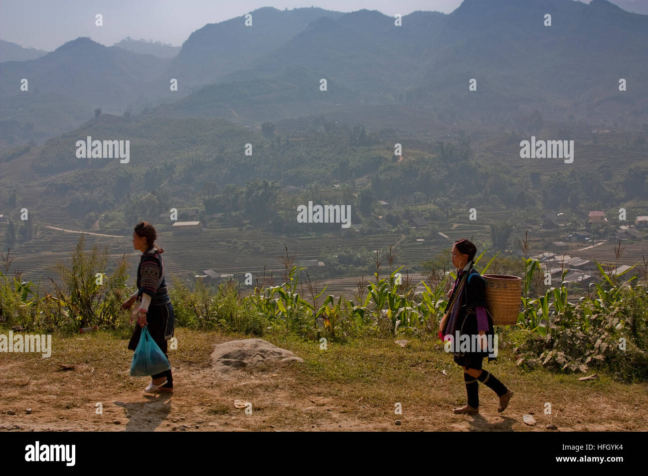 Stamm Leben in Vietnam Stockfoto