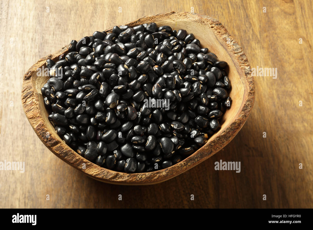 Schwarze Bohnen, getrocknet Stockfoto