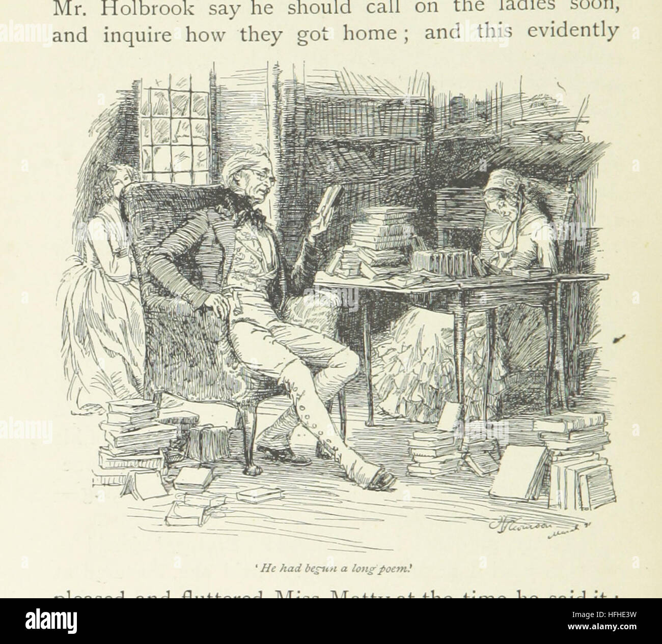 Bild entnommen Seite 104 von "Cranford... Mit einem Vorwort von A. Thackeray Ritchie. Mit... Illustrationen... von Hugh Thomson' Bild entnommen Seite 104 von "Cranford mit einem Stockfoto