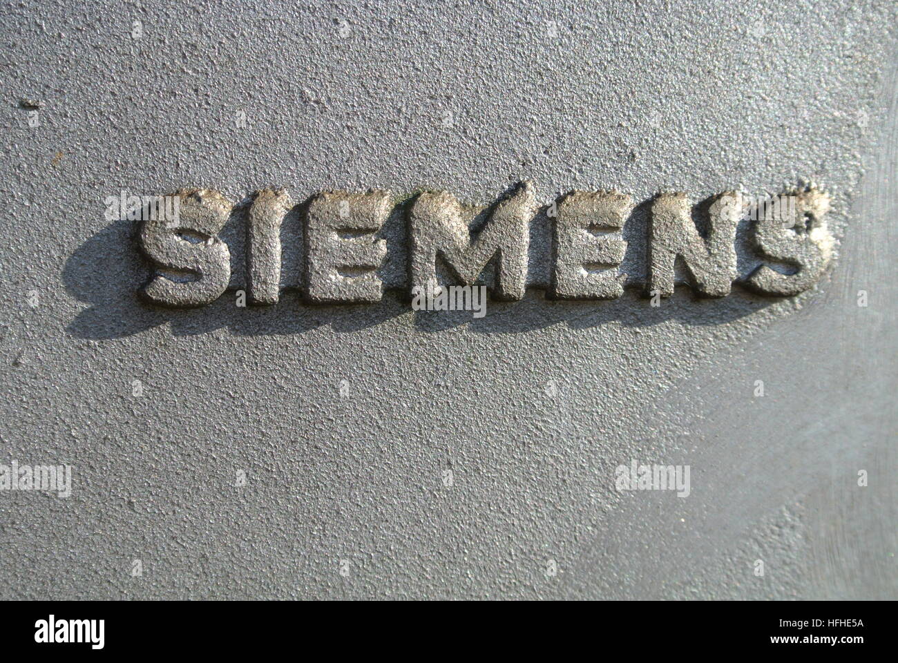 Siemens erhöht Metall Stempel Stockfoto