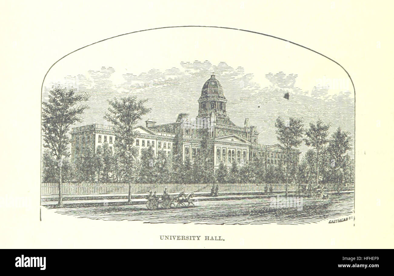 Bild aus der „Geschichte des Washtenaw County“, das die historische Entwicklung von Washtenaw County und Michigan dokumentiert, illustriert mit bedeutenden lokalen Wahrzeichen. Stockfoto