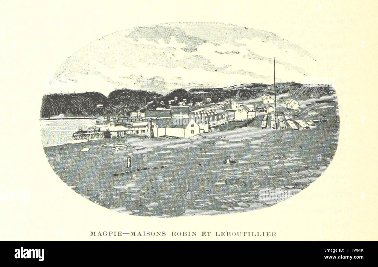 Abbildung Seite 186 entnommen "Labrador et Anticosti. Zeitschrift de Voyage. Histoire, Topographie, etc. [mit Karte]. " Abbildung Seite 186 entnommen "Labrador et Anticosti Journal Stockfoto