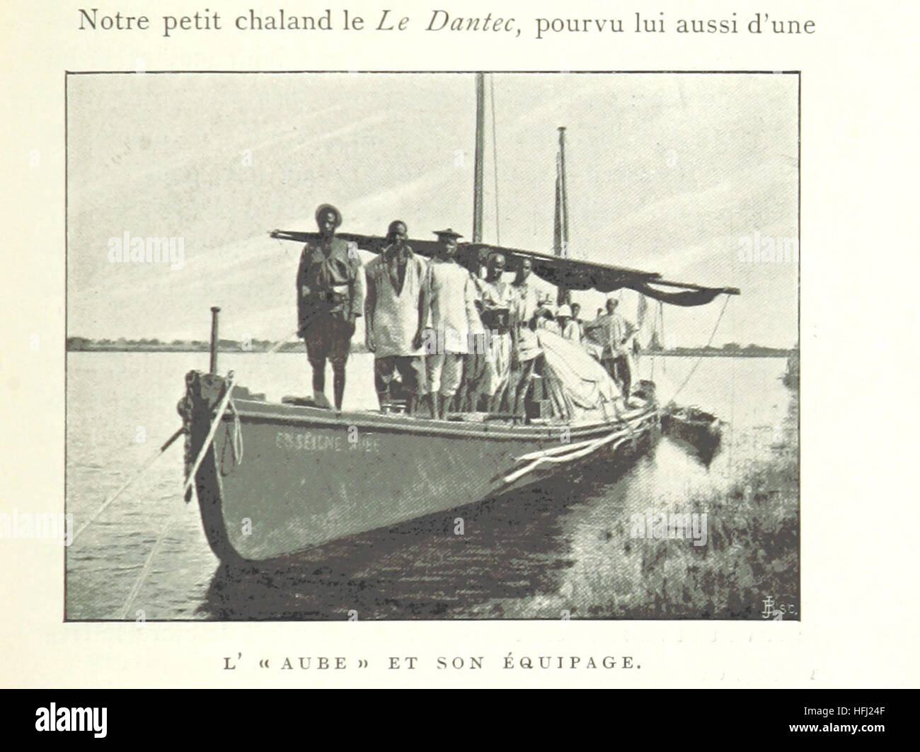 Dieses Bild stammt von Seite 107 von „Sur le Niger et au Pays des Touaregs“, einem Reisebericht von Emile Auguste Léon, der eine Mission in der Region Niger und unter den Touareg beschreibt. Das Werk, begleitet von Illustrationen und einer Karte, erforscht die Geographie, Kulturen und Herausforderungen der Mission in Westafrika während des späten 19. Jahrhunderts. Stockfoto