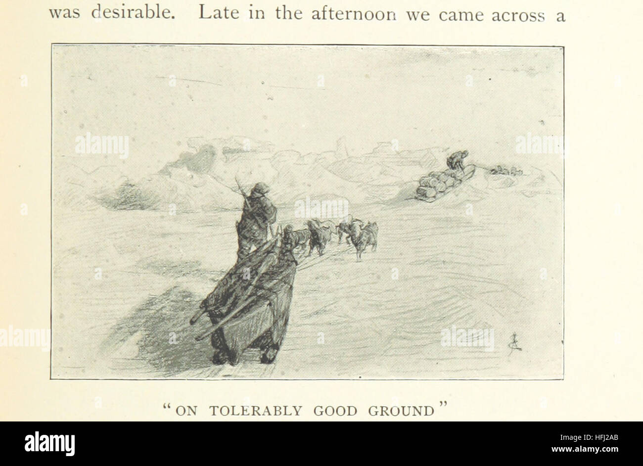 Bild entnommen Seite 199 der "äußersten Norden. Wird der Datensatz einer Reise der Erforschung des Schiffes "Fram," 1893-96, und ein fünfzehn Monate Schlitten Reise durch Dr. Nansen und Johansen Leutenant... Mit einem Anhang von Otto Sverdrup, etc. [mit Platten, inkl. Bild entnommen Seite 199 der "äußersten Norden wird der Stockfoto