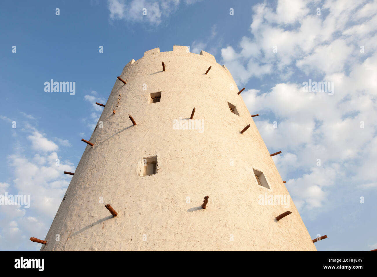 Historischen Turm in der Stadt Abu Dhabi, Vereinigte Arabische Emirate Stockfoto