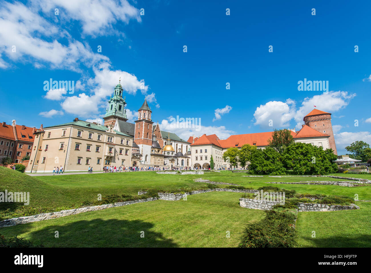 Das Schloss Wawel in Krakau Polen Stockfoto