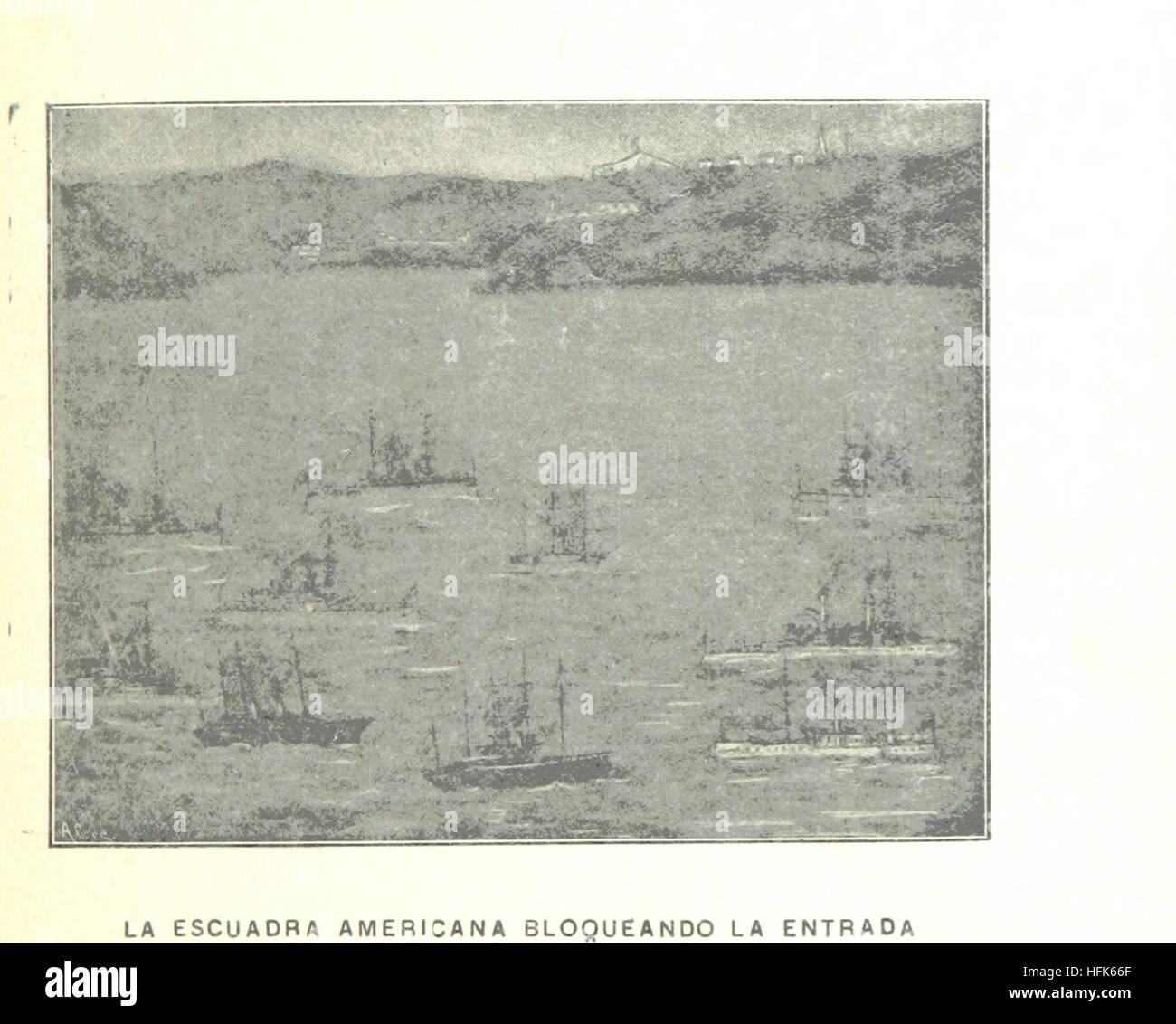 Bild entnommen Seite 111 "Combates y Capitulación de Santiago De Cuba, etc. [mit Maps.]" Bild entnommen Seite 111 von "Combates y Capitulación de Stockfoto