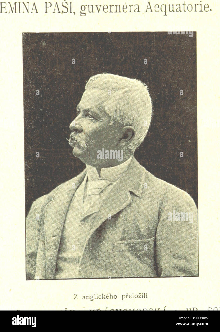 Bild von Seite 1113 von „V nejtemnejsi Africe“, eine Übersetzung der Darstellung einer Expedition in die dunkelsten Teile Afrikas, die kulturelle, geografische und wilde Entdeckungen dokumentiert. Stockfoto