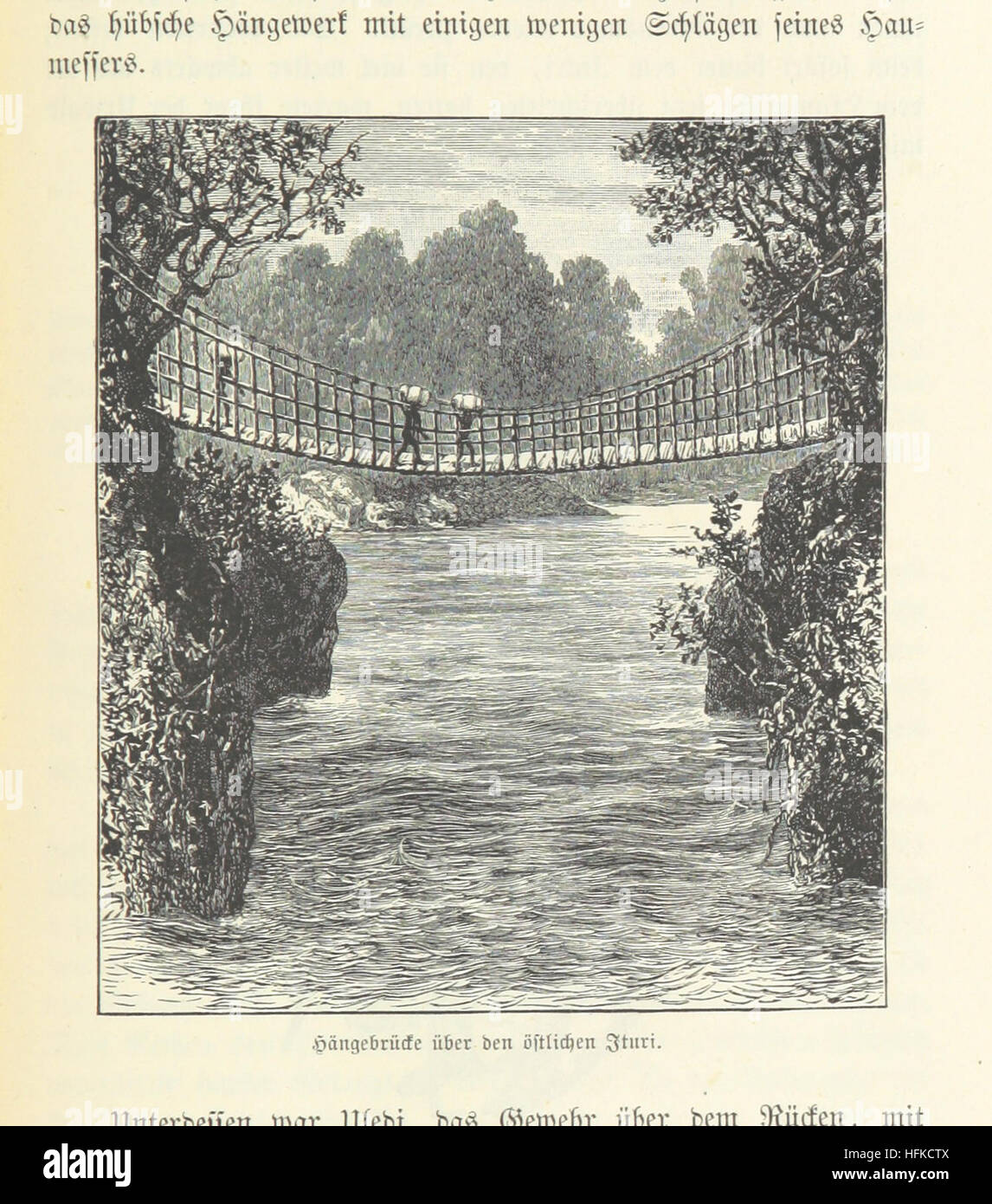 Dieses Buch beschreibt die Rettung von Emin Pascha und Stanleys Reise durch die dunkelsten Teile Afrikas. Es basiert auf Stanley's Berichten und Emins Briefen, mit 61 Illustrationen und einer Karte, die eine anschauliche Darstellung ihrer Expedition liefert. Stockfoto