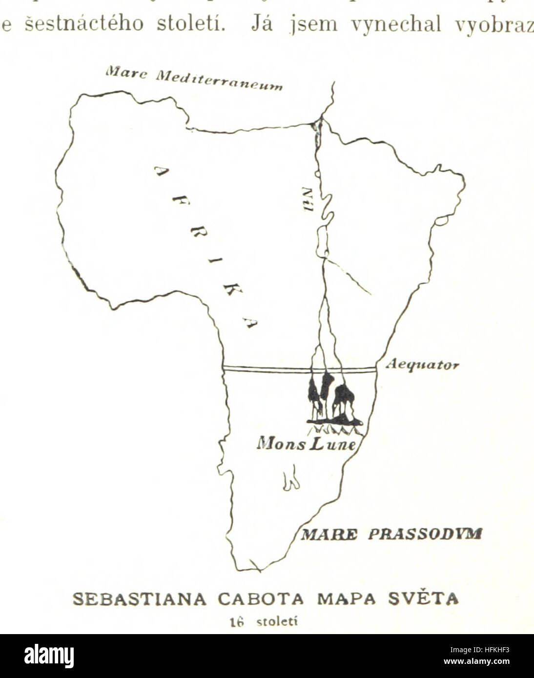 Ein Reisebericht durch die dunkelsten Teile Afrikas, mit einer Übersetzung von G. Dörfl, E. Krašnohorská und P. Sobotka, die die Erkundung dokumentiert. Stockfoto