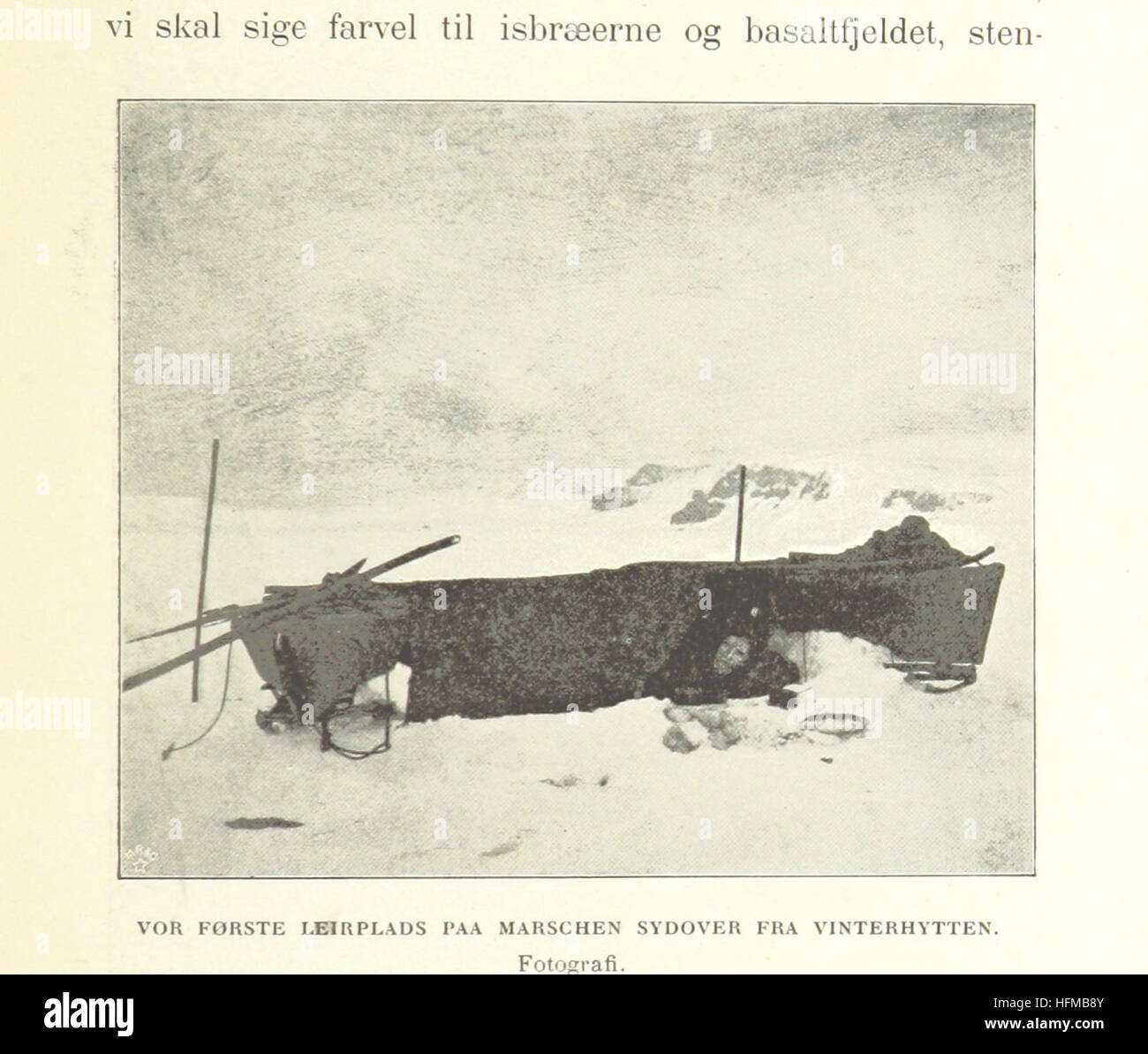 Abbildung Seite 331 entnommen "Selv-Anden Paa 86° 14′. Optegnelser Fra Höhle Norske Polarfærd 1893-96. Med et Kart usw. "Bild entnommen Seite 331 von" Selv-Anden Paa 86° 14′ Stockfoto