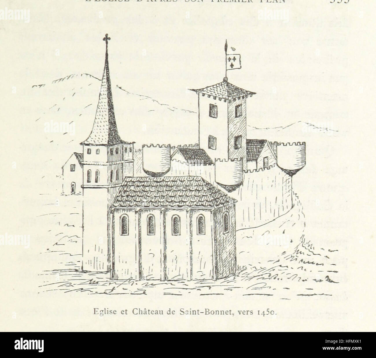 Dieses Bild von Seite 409 des „Histoire de Saint-Bonnet-le-Chateau“ bietet eine historische Darstellung der Stadt Saint-Bonnet-le-Chateau. Er wurde von James Condamin und Francois Langlois zusammengestellt und gibt Einblicke in das Erbe und die religiöse Bedeutung der Stadt in der Region Lyon. Stockfoto