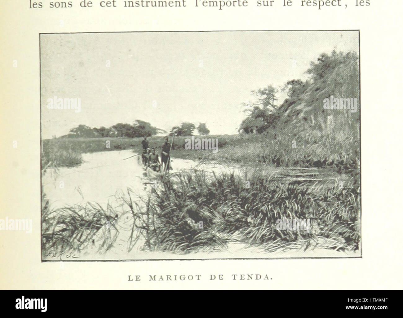 Dieses Bild von „Sur le Niger et au Pays des Touaregs“ von Emile Hourst zeigt eine illustrierte Darstellung einer Mission zum Fluss Niger und zum Volk der Touareg. Es enthält eine Karte, die die Reise und die kulturellen Begegnungen in dieser Region Afrikas beschreibt. Stockfoto