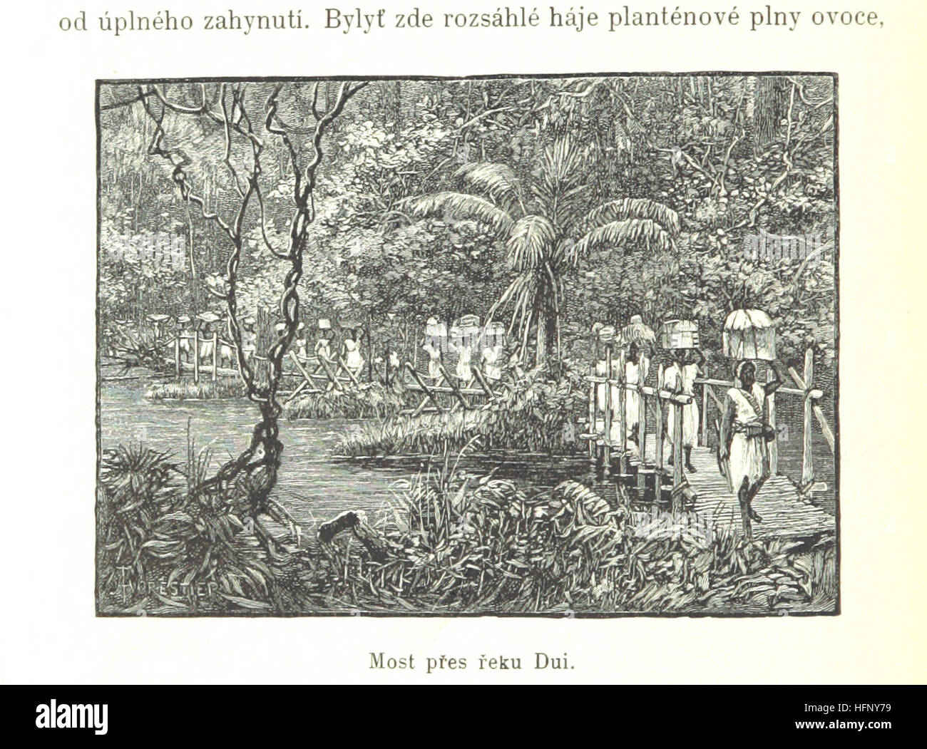 Eine Erkundung der dunkelsten Teile Afrikas, übersetzt von G. Dořfl, E. Kra, snohorska und P. Sobotka, die die Geographie und Kulturen unerforschter Regionen detailliert beschreibt. Stockfoto
