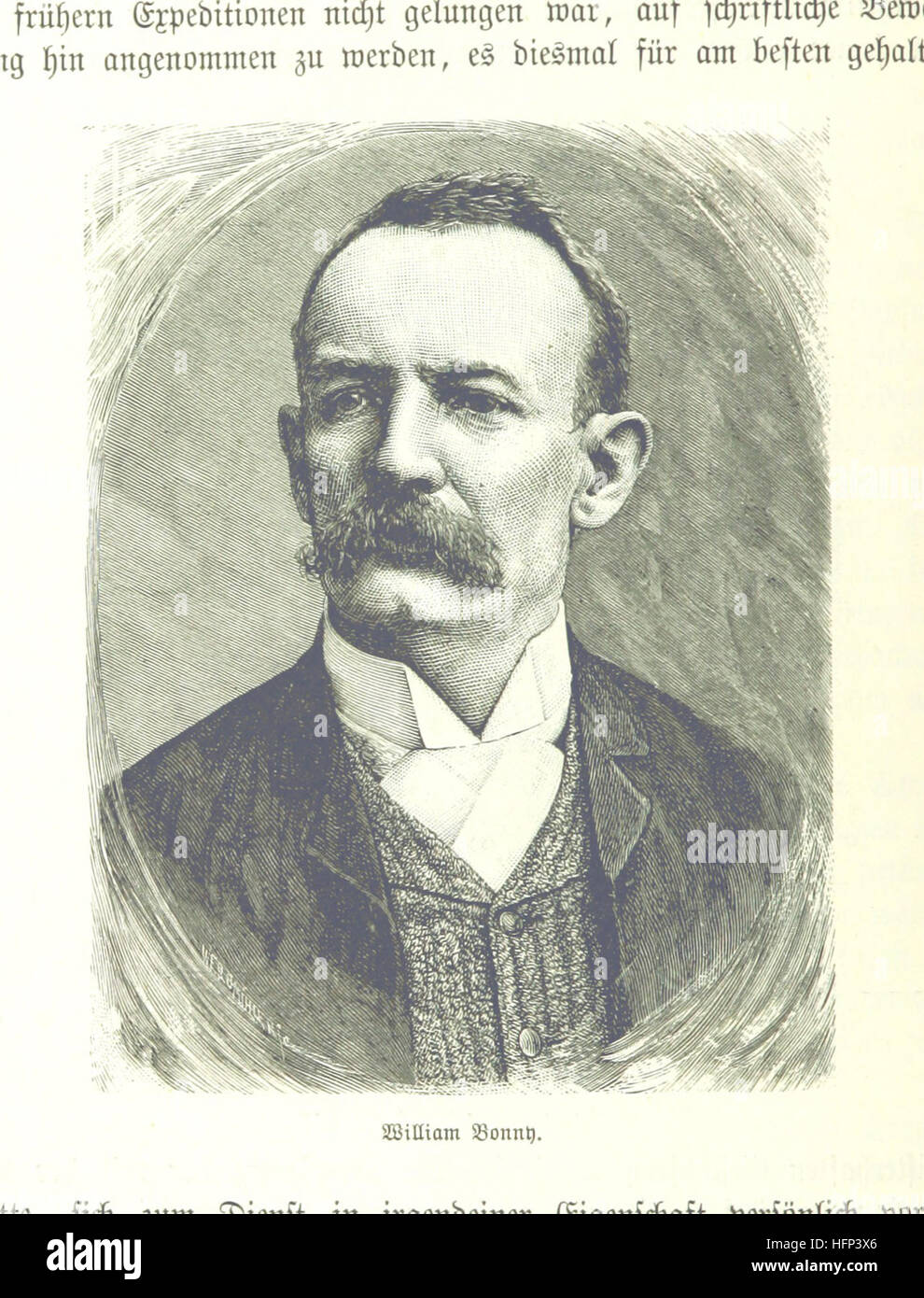 Dieses Bild aus „im dunkelsten Afrika“ zeigt Szenen der Erkundung und Abenteuer in den dunkelsten Teilen Afrikas. Das von H. von Wobeser aus dem Englischen übersetzte Buch gibt Einblicke in Afrikas unerforschte Gebiete im späten 19. Jahrhundert. Stockfoto