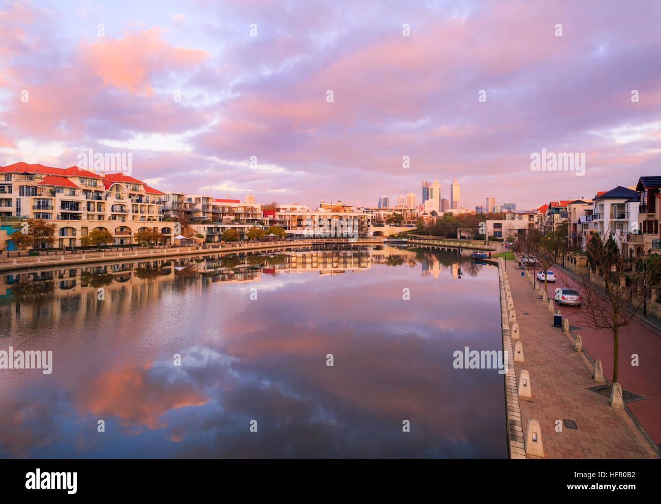 Claisebrook Cove in East Perth Stockfoto