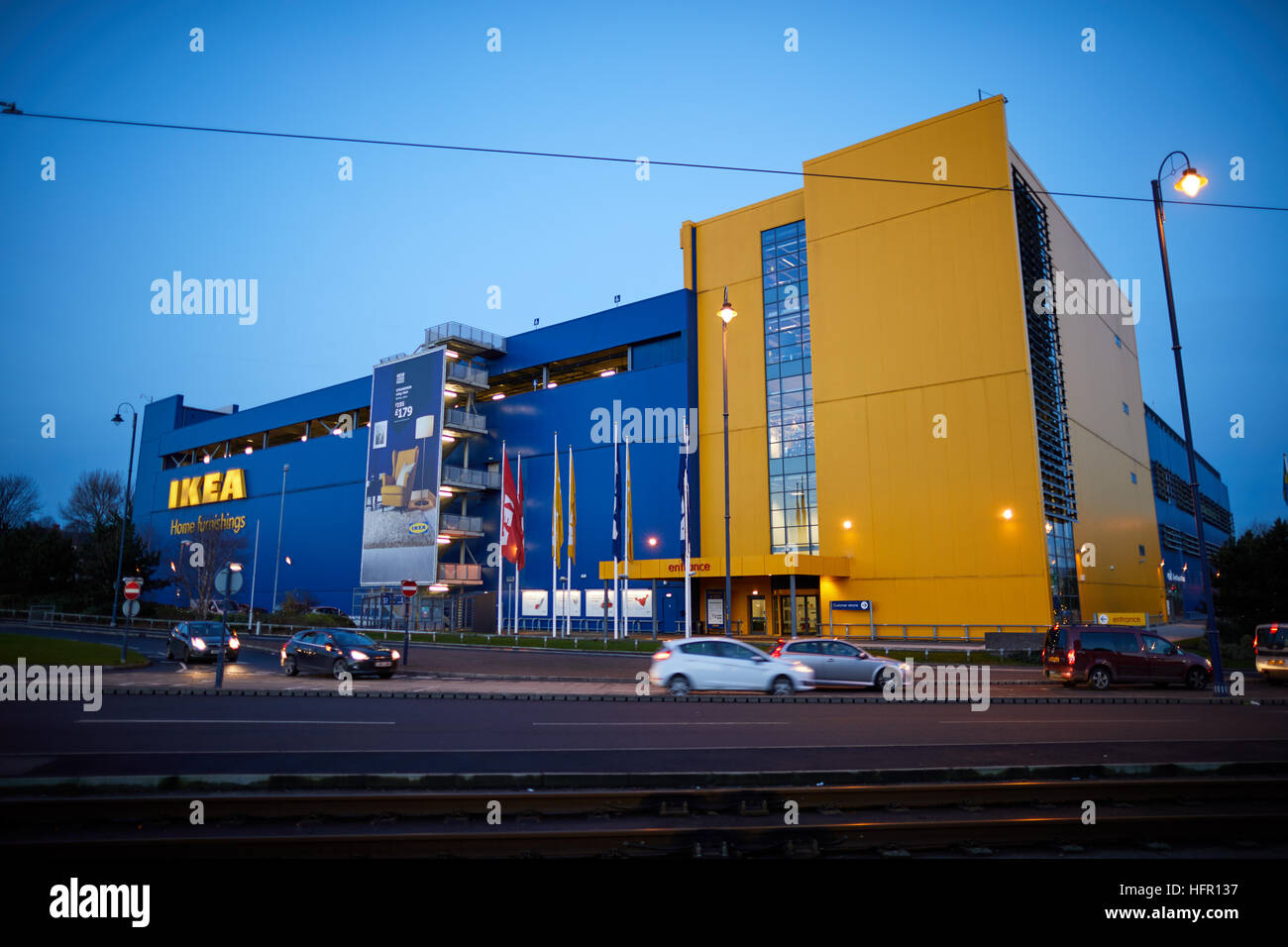IKEA Aston unter Lyne Tameside außen Architekt Eigenschaft Eigenschaften Bebauung entwickelte Struktur-Eigenschaft Architektur design Stockfoto