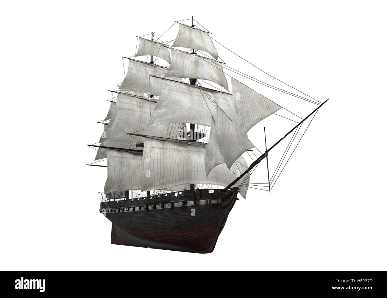 Altes Piratenschiff Stockfoto