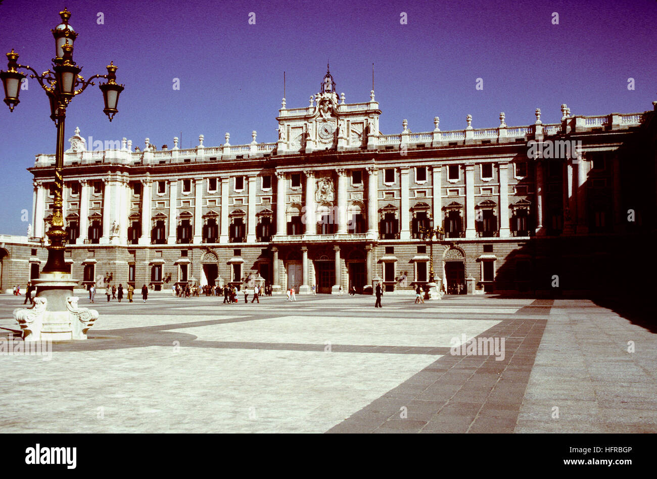 MADRID Palacio Real de Madrid der königliche Palast wurde 1738-1734 auf der Website gab es ein altes Muslim-Schloss Stockfoto