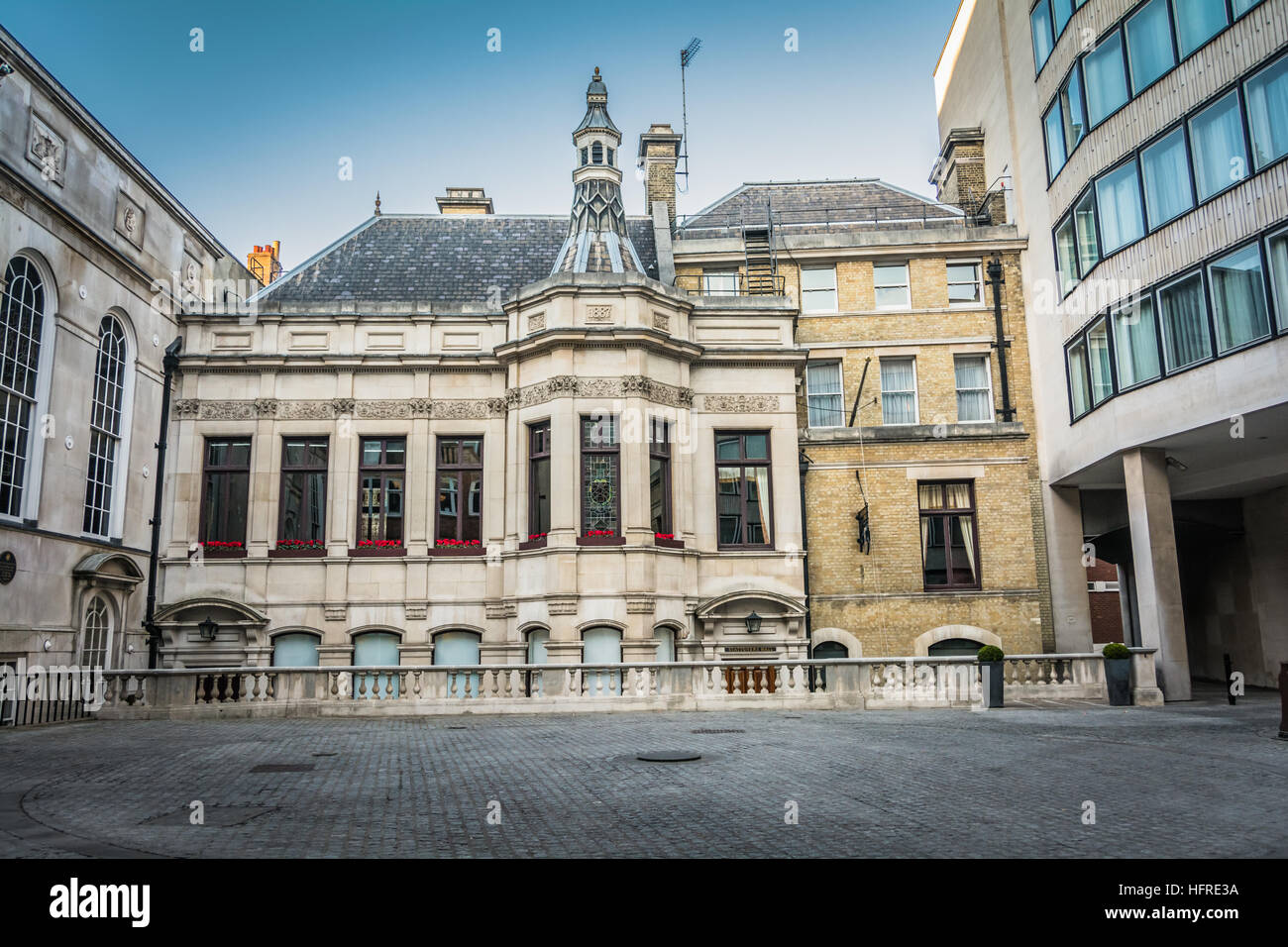 Das Äußere der Stationers Hall, Ave Maria Lane, City of London, England, Großbritannien Stockfoto