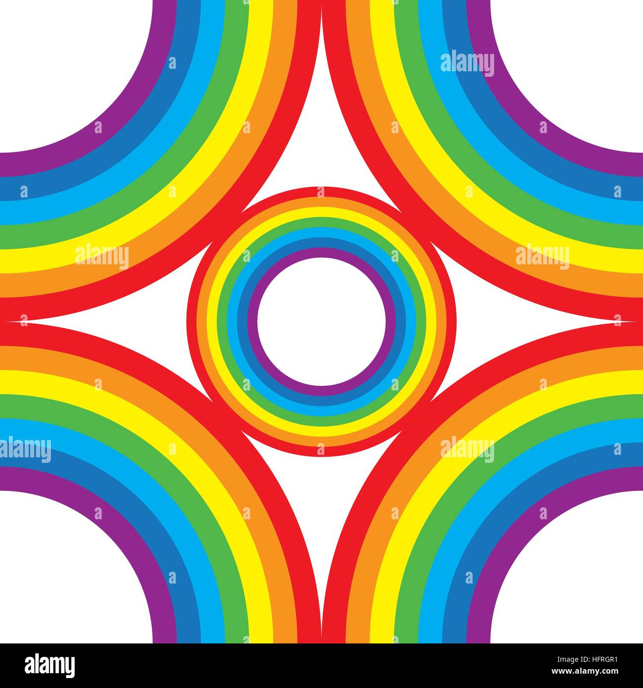 Regenbogen Farbe geometrischen Kreis Musterdesign Vektor Grafik-design Stock Vektor