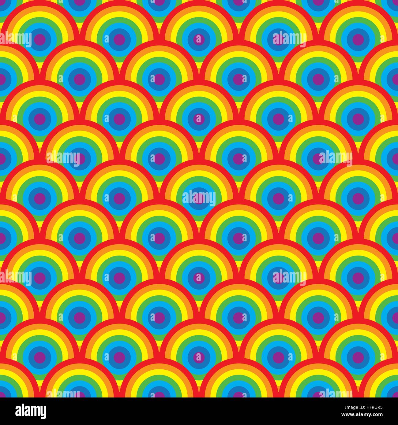 Regenbogen Farbe geometrischen Kreis Musterdesign Vektor Grafik-design Stock Vektor