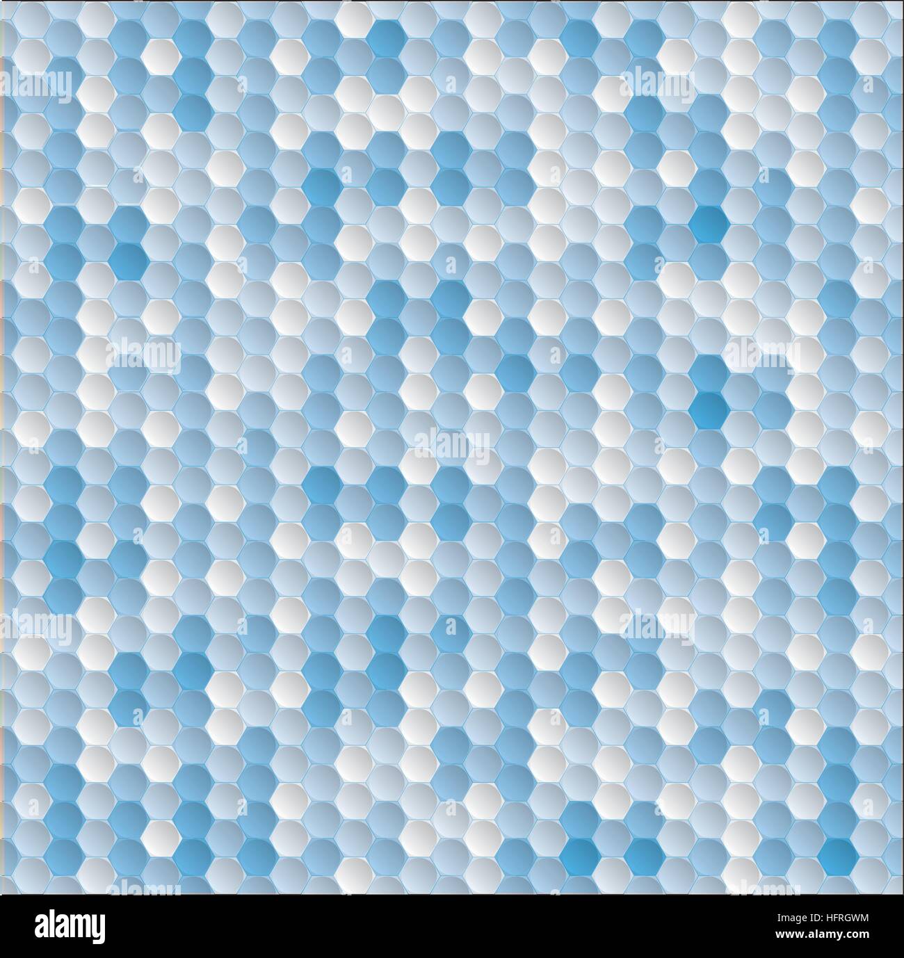 Golf Ball Musterdesign - Azure blaue Farbe für den Hintergrund. Sport-geometrischen Sechseck-Hintergrund. Stock Vektor
