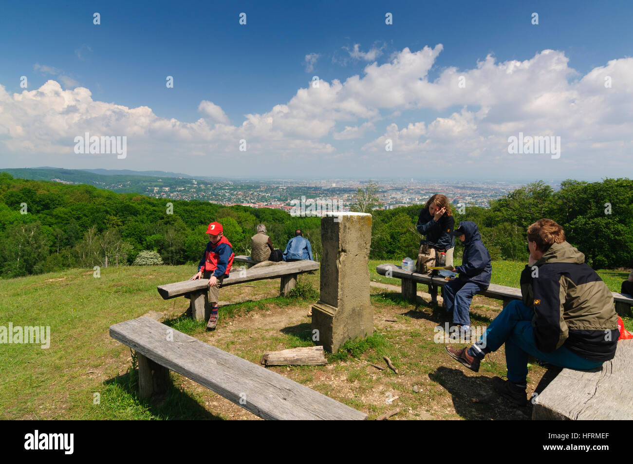 Wien, Wien: Wienerblick im Lainzer Tiergarten, 13., Wien, Österreich Stockfoto