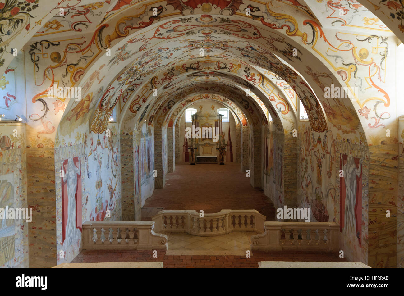 Altenburg: Krypta in der Abtei Altenburg, Waldviertel, Niederösterreich, Niederösterreich, Österreich Stockfoto