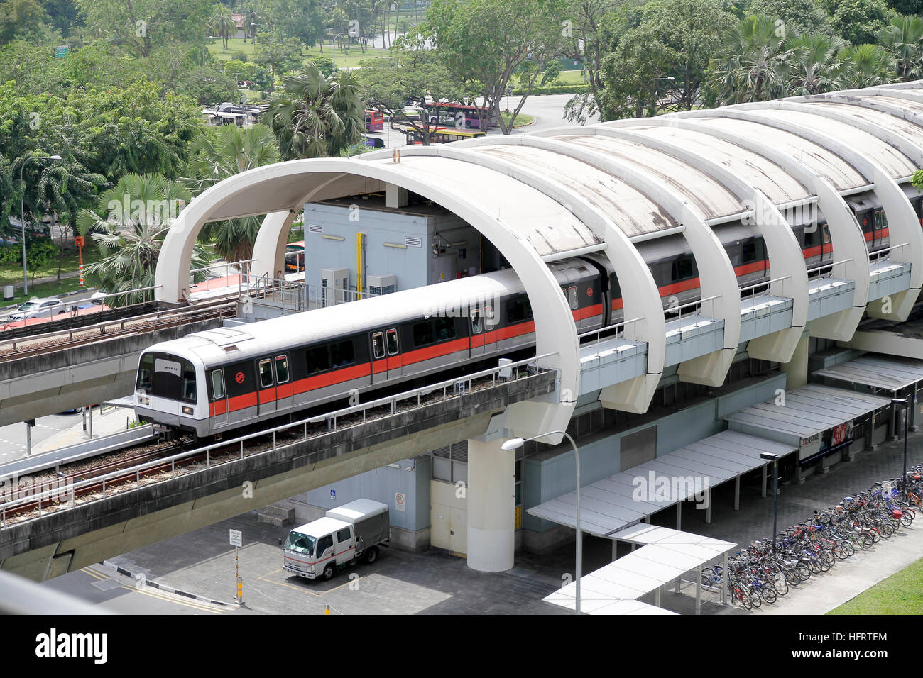 Singapur MRT-Zug Stockfoto