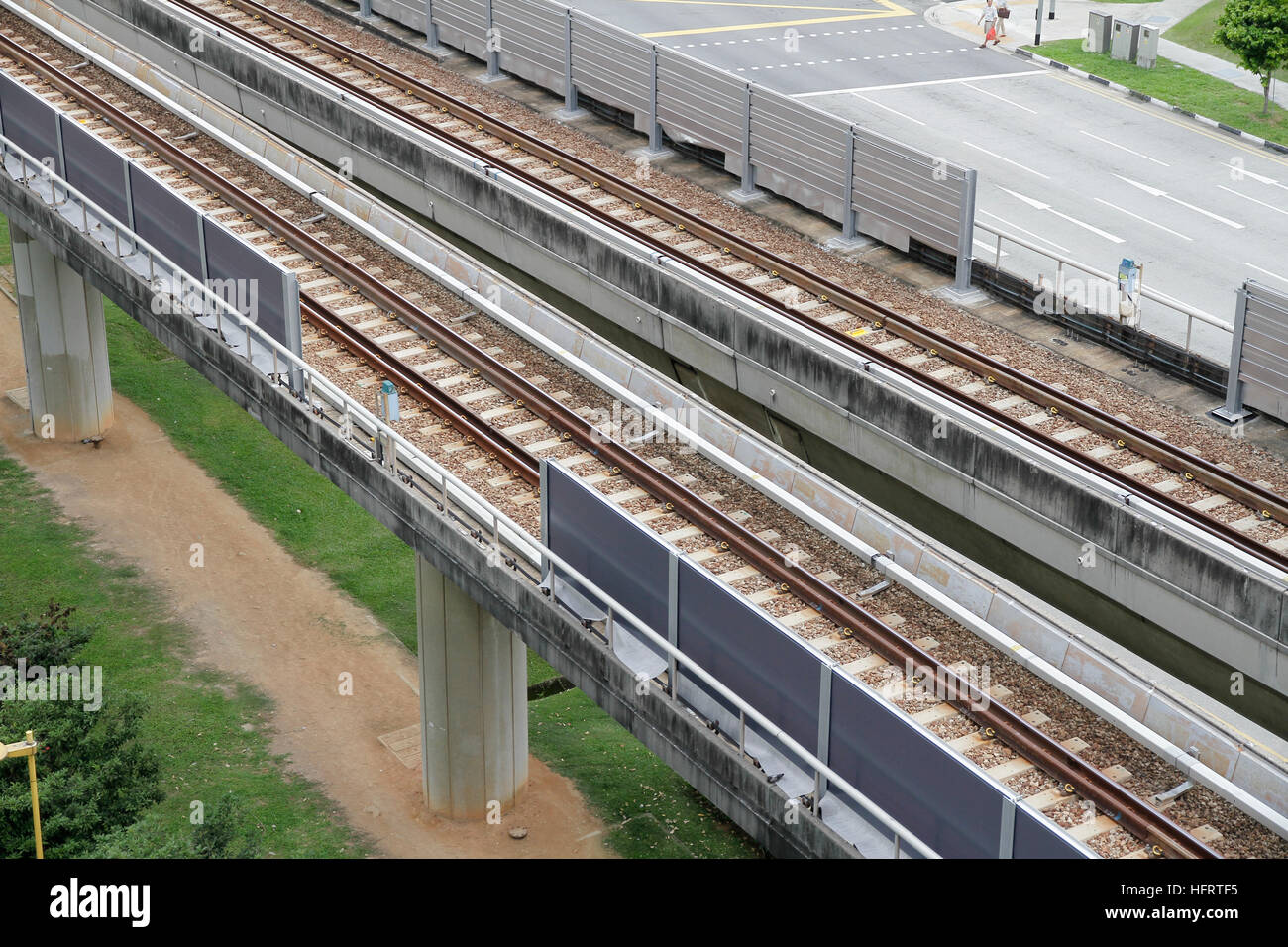 Singapur MRT Tracks Stockfoto
