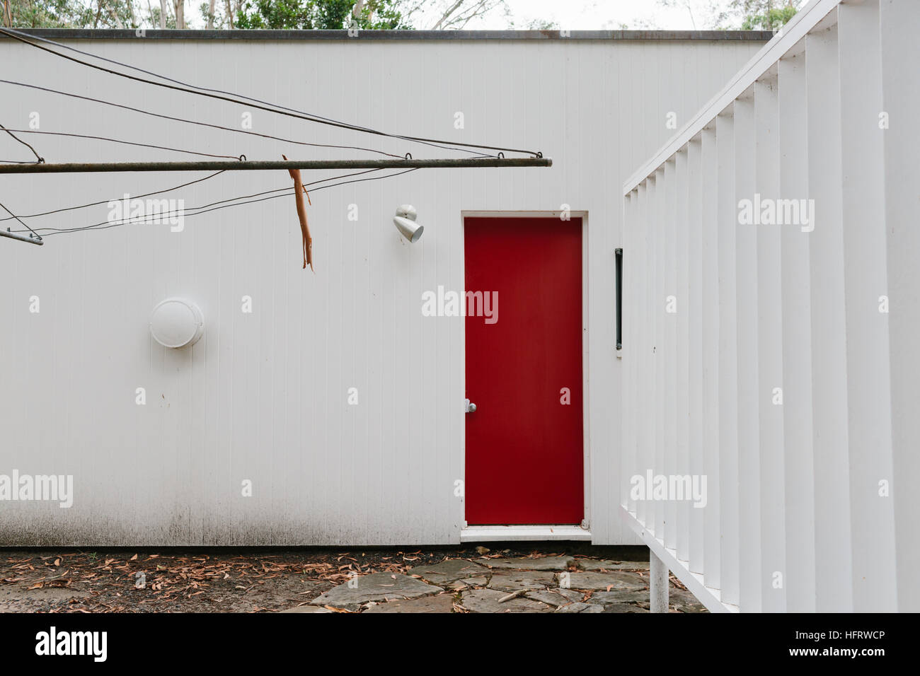 Seitenansicht der Rose Seidler House, der Sydney lebende Museen, Entwurf des Architekten Harry Seidler für seine Mutter Stockfoto