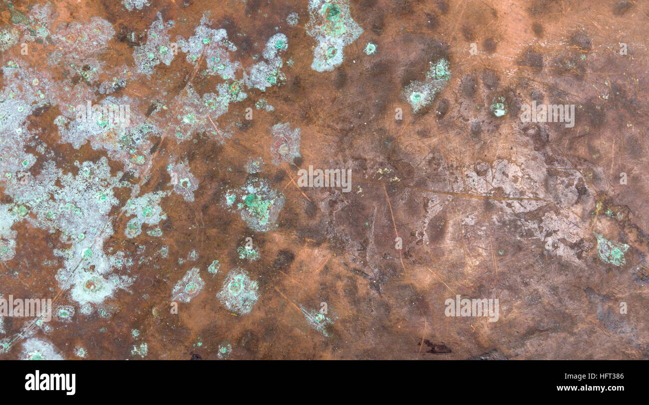 Vintage Kupfer Backrgound mit Kratzer leicht beschädigt Stockfoto