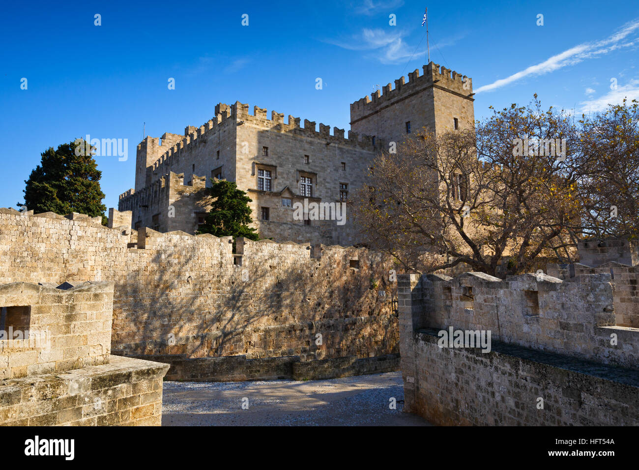 UNESCO Weltkulturerbe Altstadt von Rhodos in Griechenland. Stockfoto