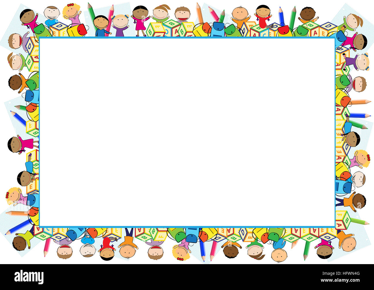 Farbige Rahmen für Kinder Stockfotografie - Alamy