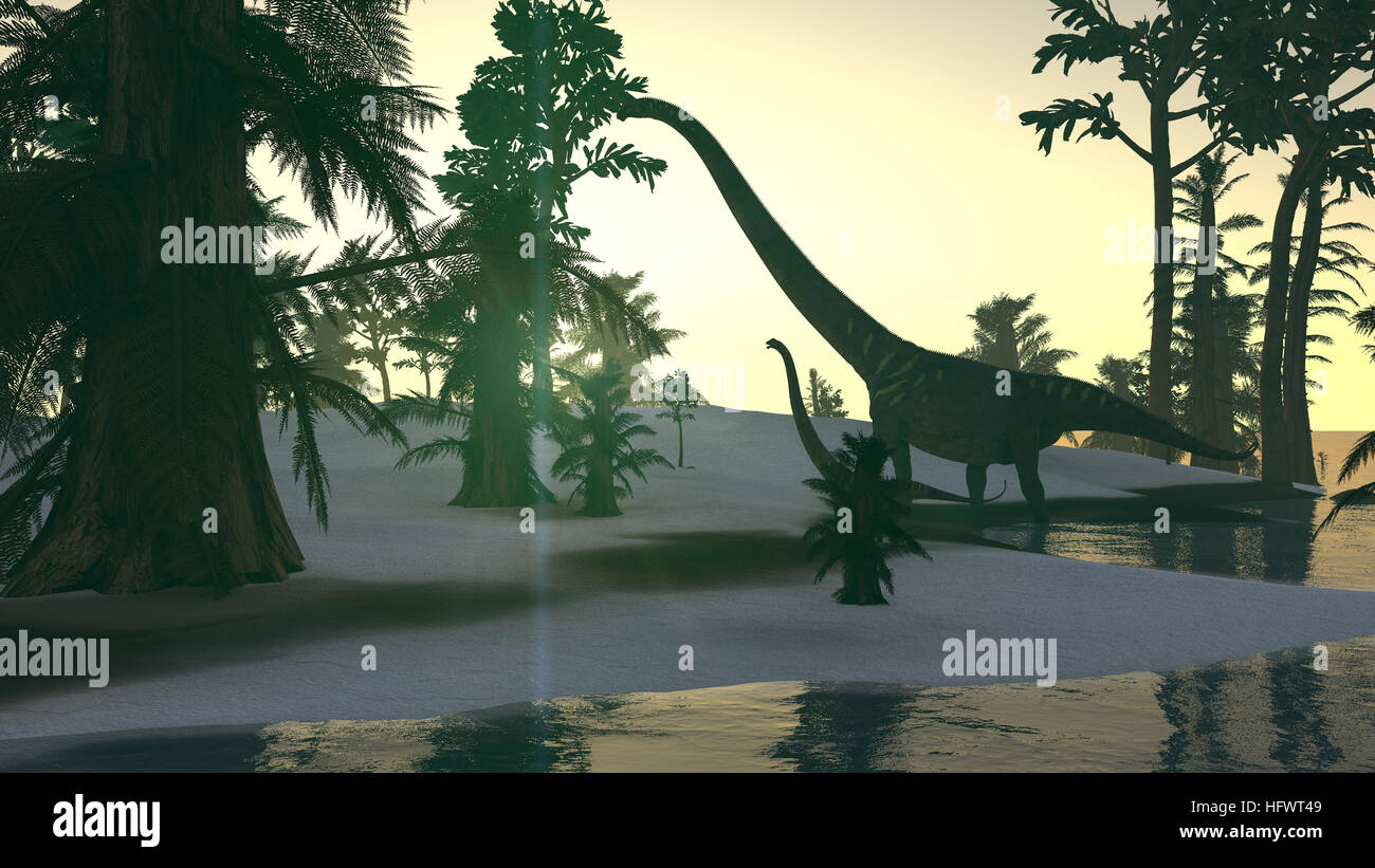 3D-Rendering des Dinosaurier mamenchisaurus Stockfoto